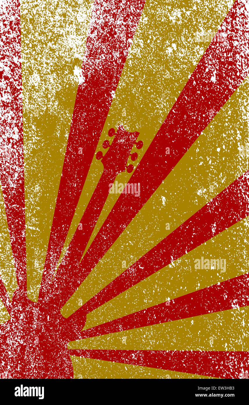 Rock Gitarre Plakat Hintergrund Mit Schweren Grunge Stockfotografie Alamy