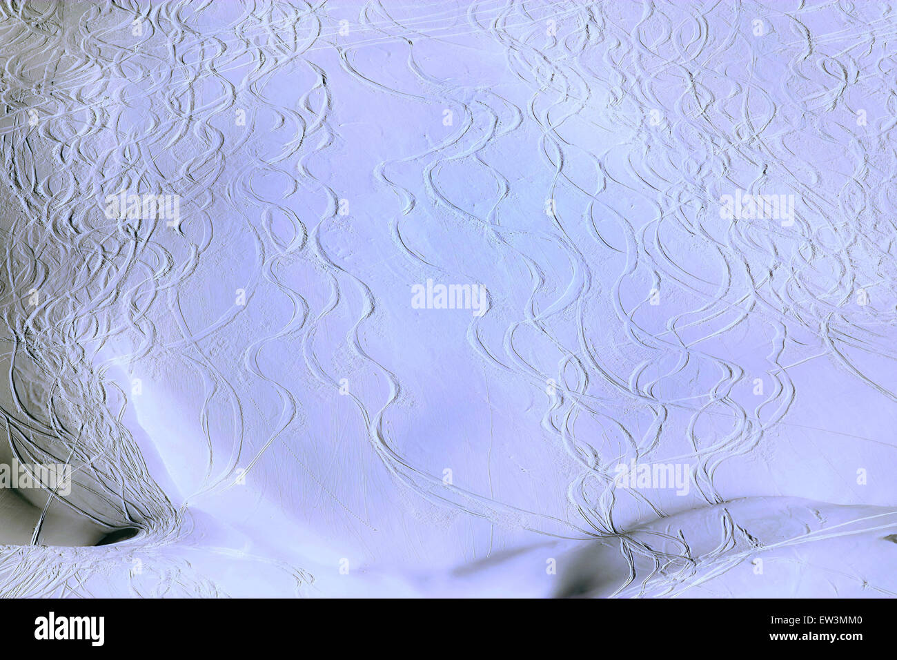 eine Auswahl des Webens und Loipen im off Piste Schnee gebogen Stockfoto