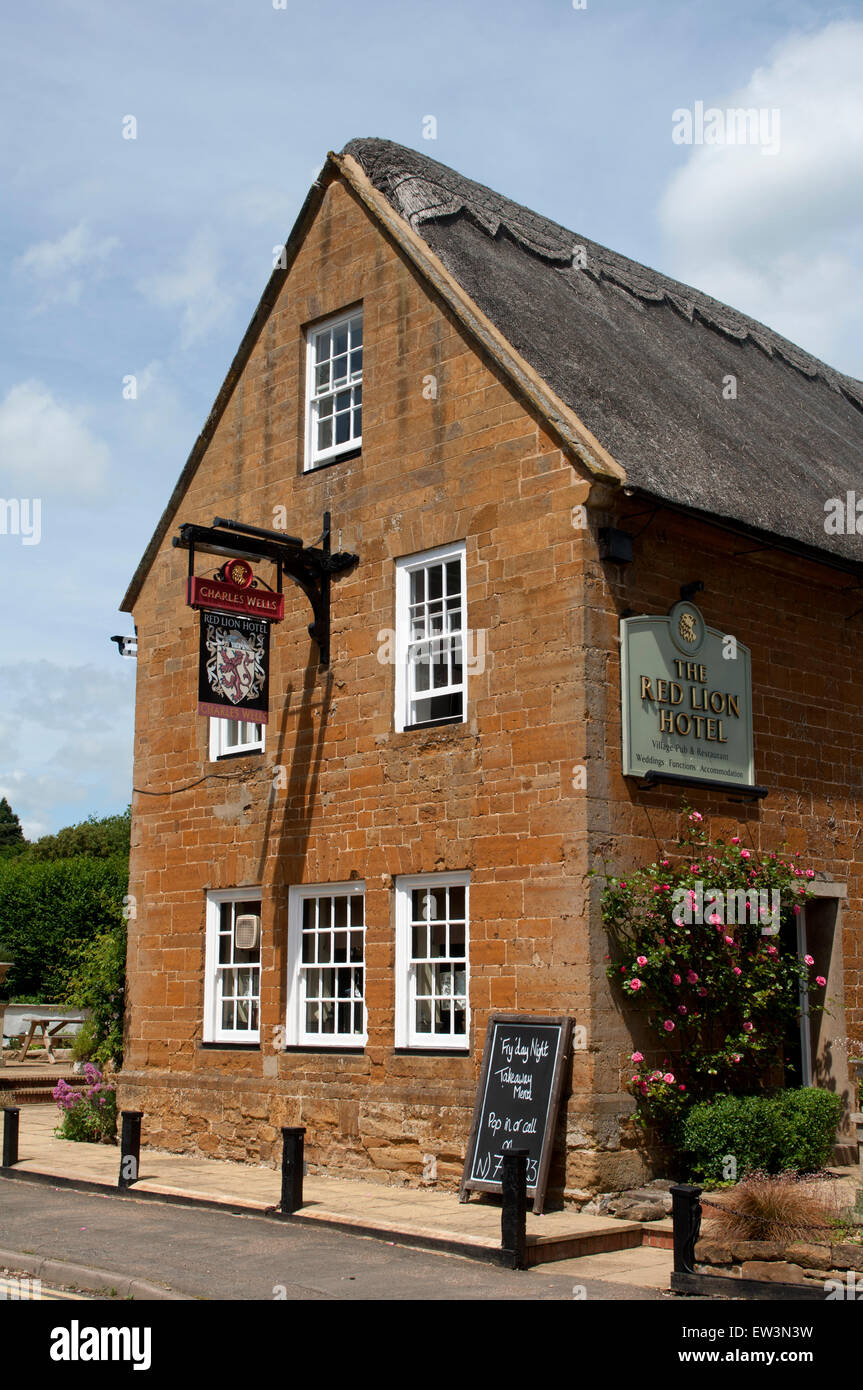 Red Lion Hotel, Ost Haddon, Northamptonshire, England, UK Stockfoto