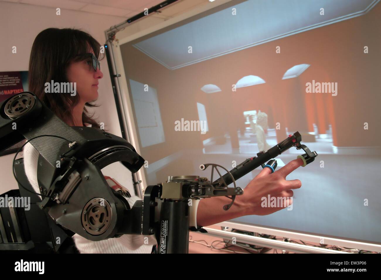 Erweiterte Schule St.Anna von Pisa (Italien), Labor PERCRO Forschung auf der virtuellen Realität Stockfoto