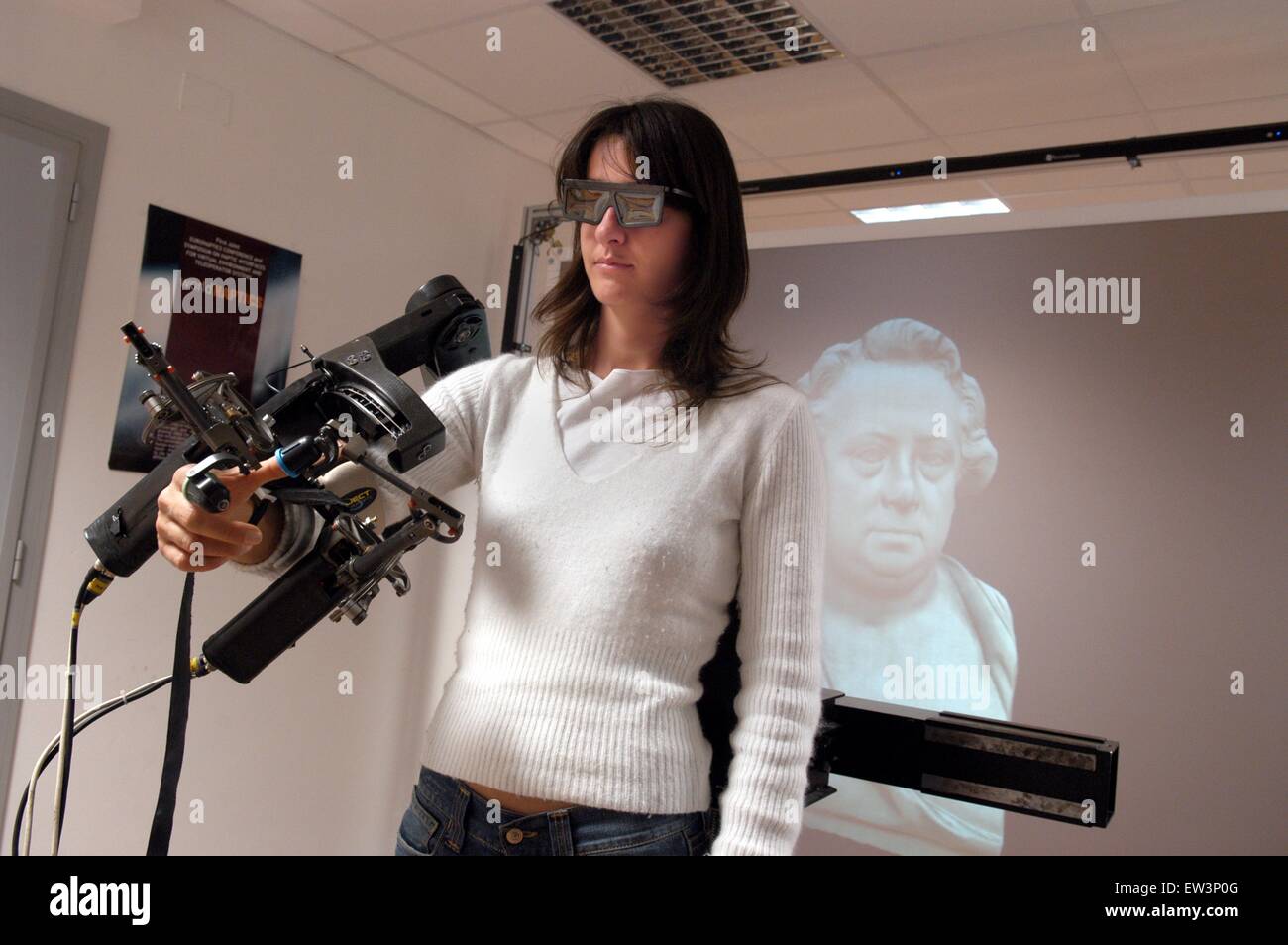 Erweiterte Schule St.Anna von Pisa (Italien), Labor PERCRO Forschung auf der virtuellen Realität Stockfoto