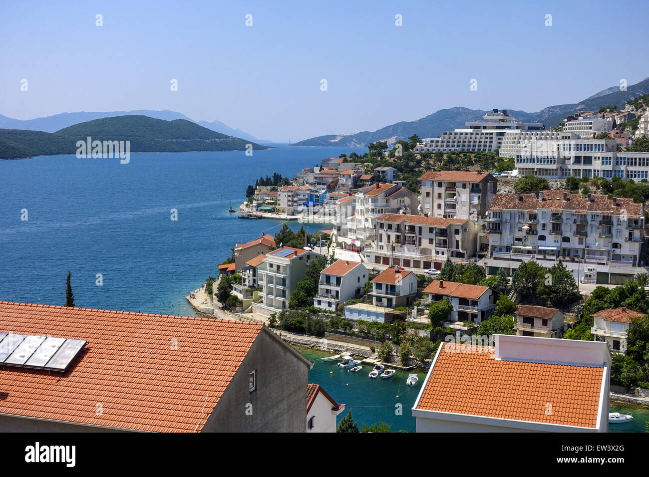 Nur Zugang zum Meer des Landes, Neum, Bosnien und Herzegowina Stockfoto