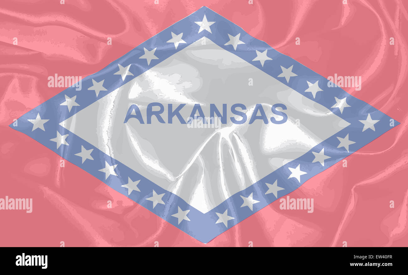 Die Staatsflagge von USA-Bundesstaat Arkansas Stockfoto