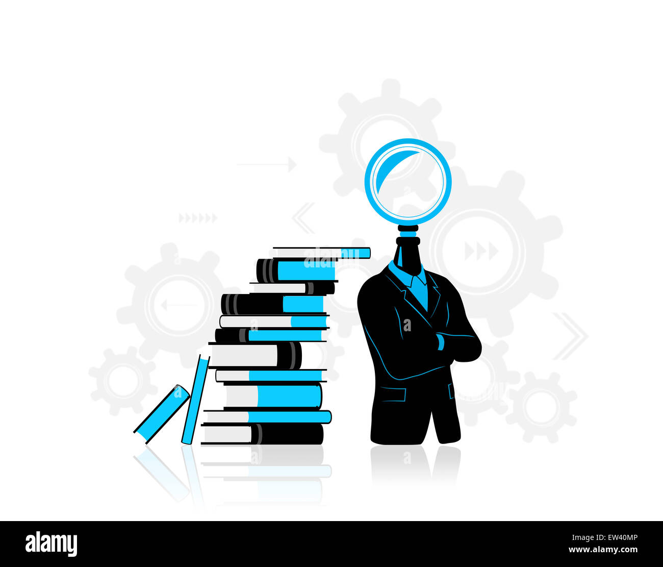 Denken, Wachstum, Fortschritt und Idee des Business-system Stockfoto