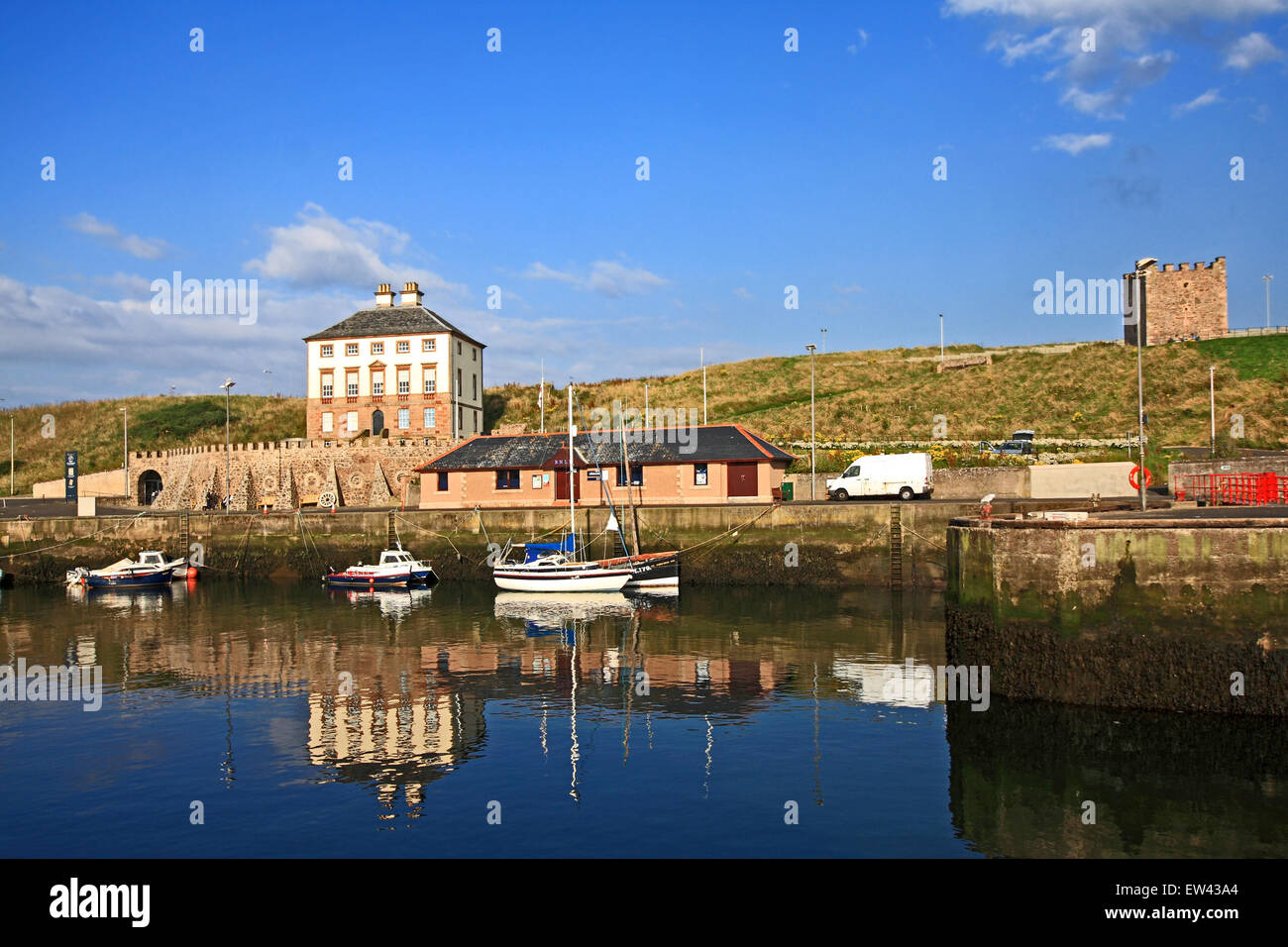 Gunsgreen Haus, ein schönen 18. Jahrhundert Kaufmanns-Villa in Eyemouth, Schottland Stockfoto