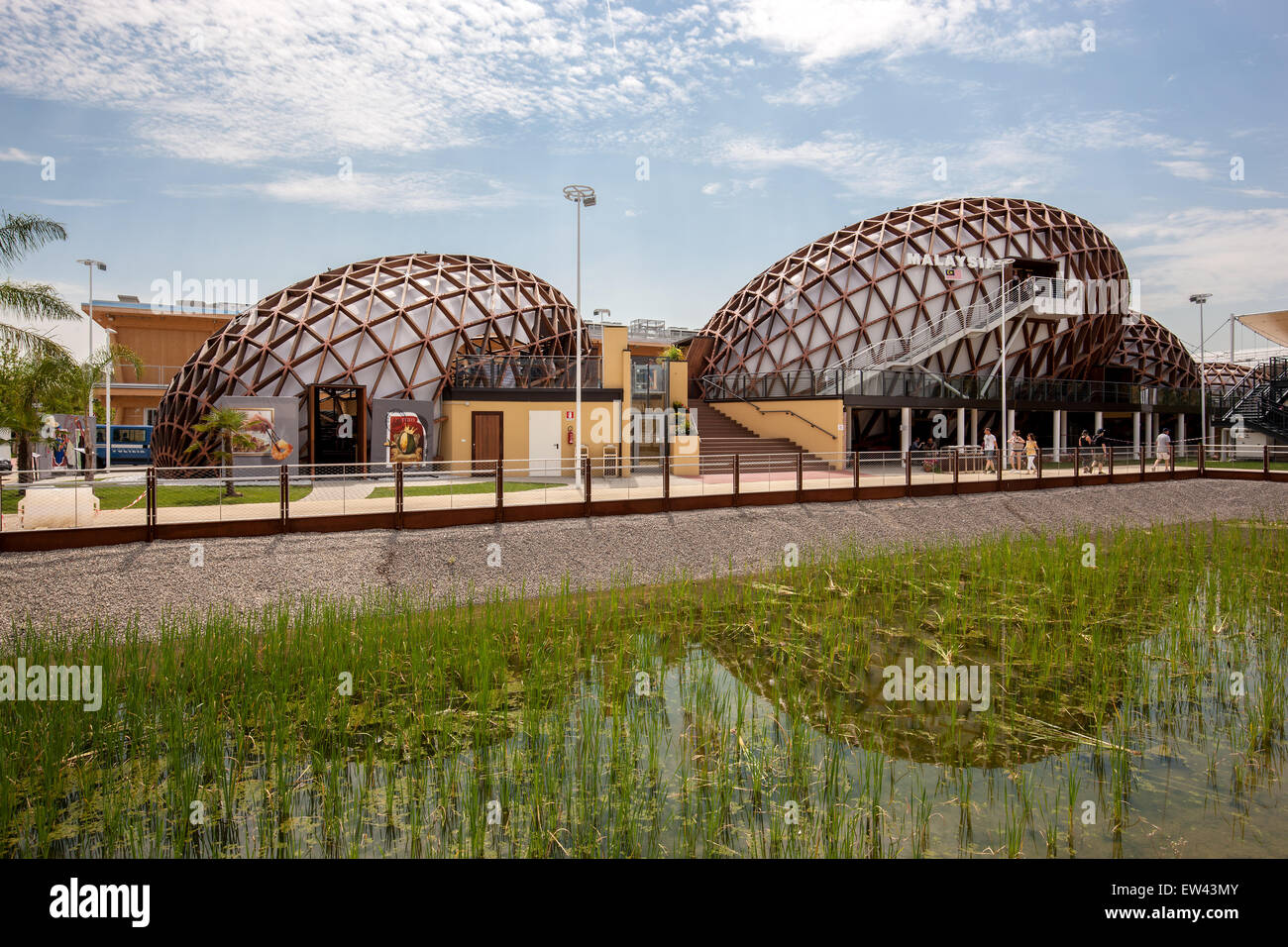 Mailand, Expo 2015, malaysische Pavillon, Essen, Architektur, Struktur, Stockfoto