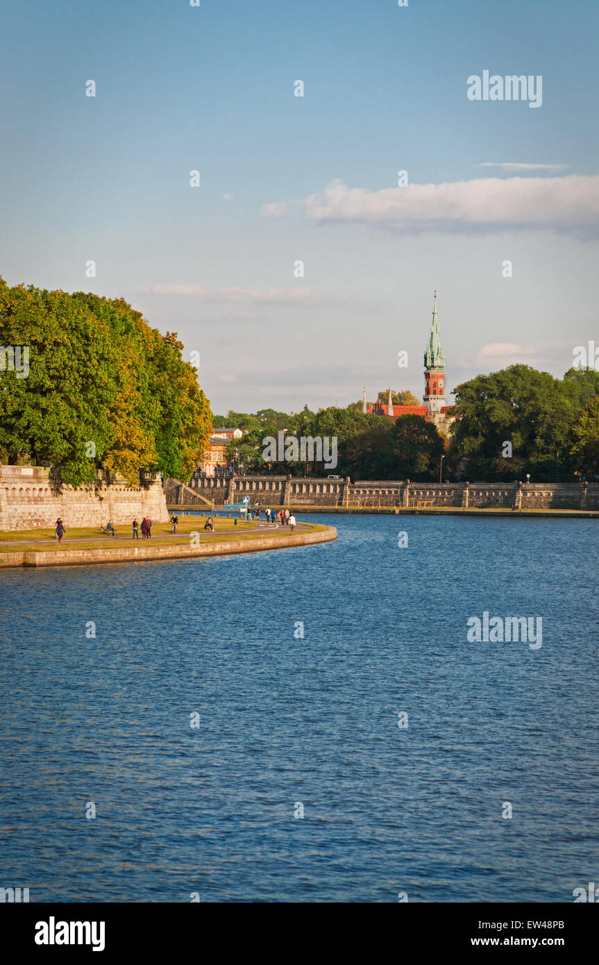 Ufer des Flusses Vistula. Stockfoto