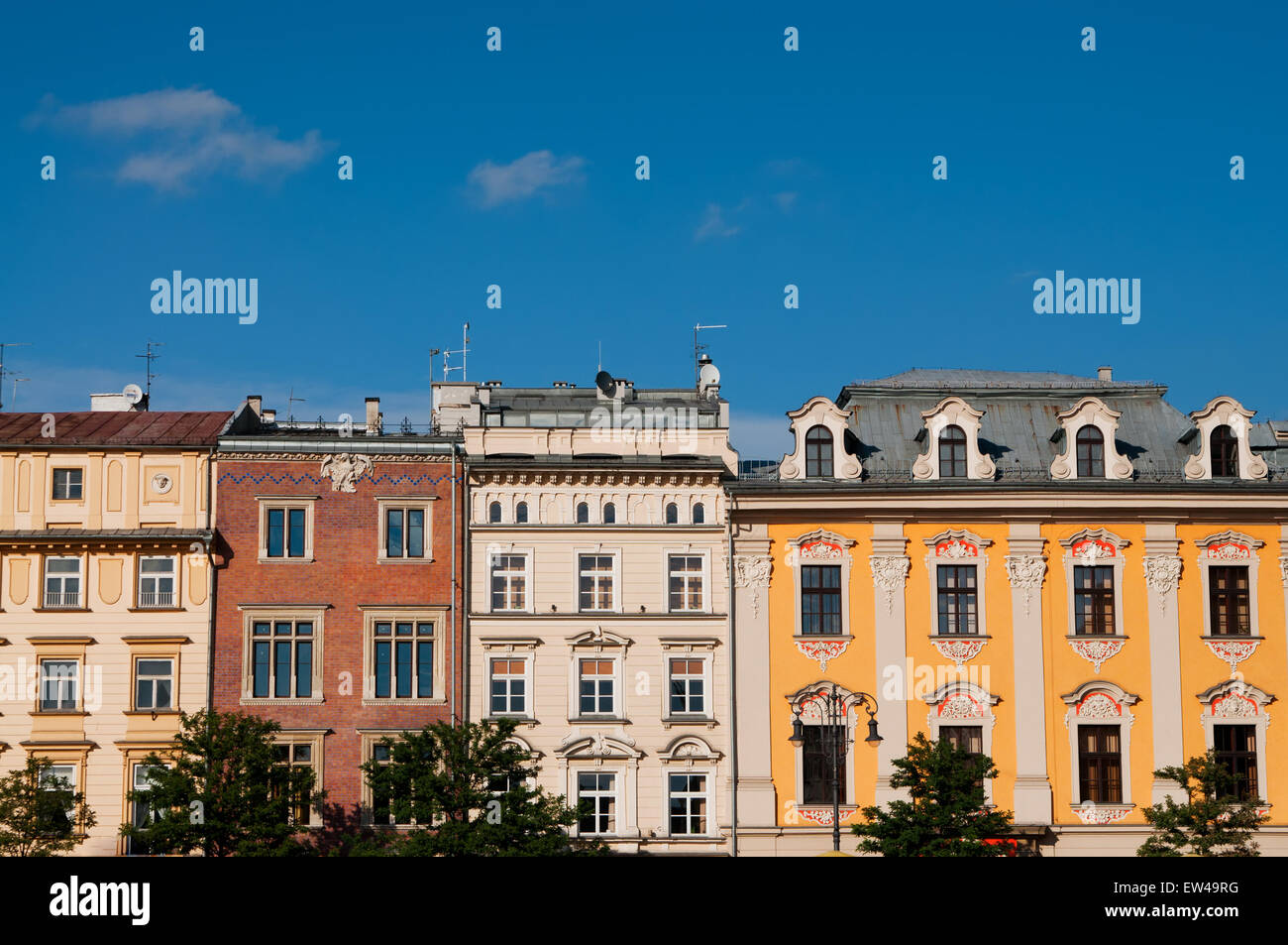 vier Häuser Stockfoto