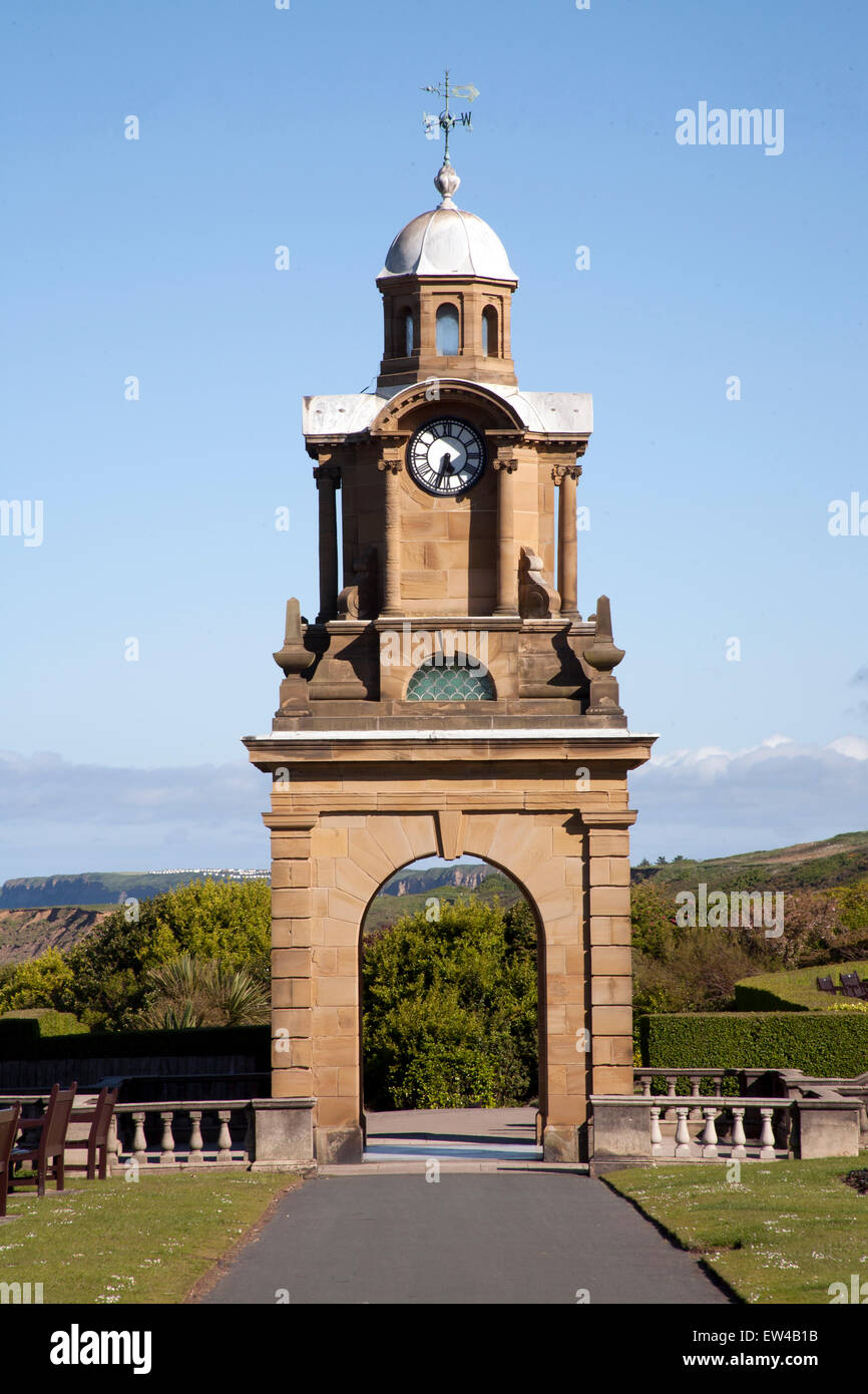 Der Holbeck Glockenturm auf der Esplanade, Scarborough, North Yorkshire, England UK Stockfoto