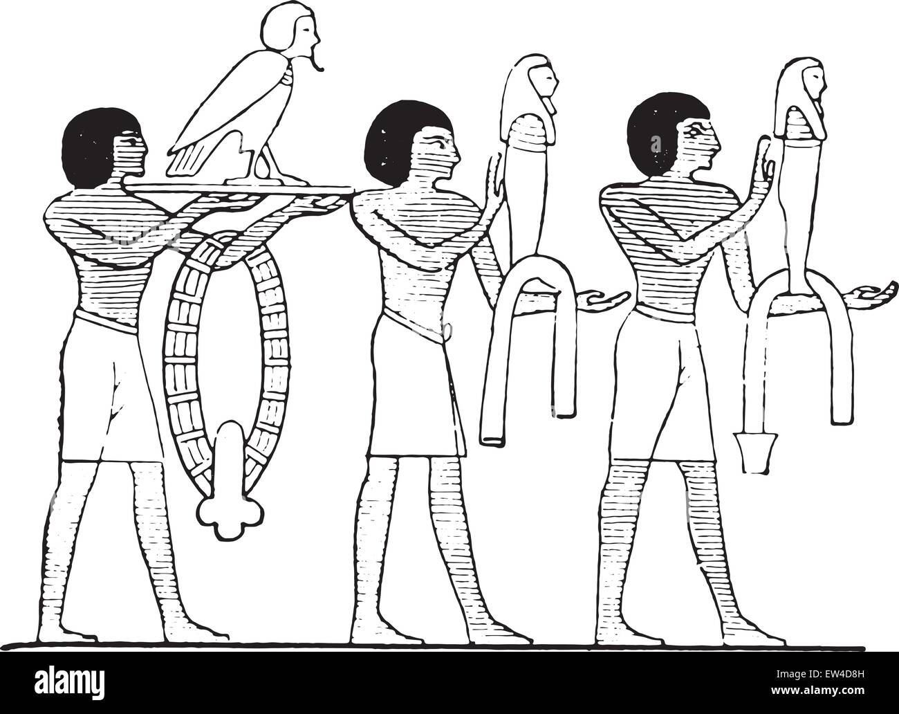 Die Bilder des Osiris, graviert Vintage Illustration. Stock Vektor