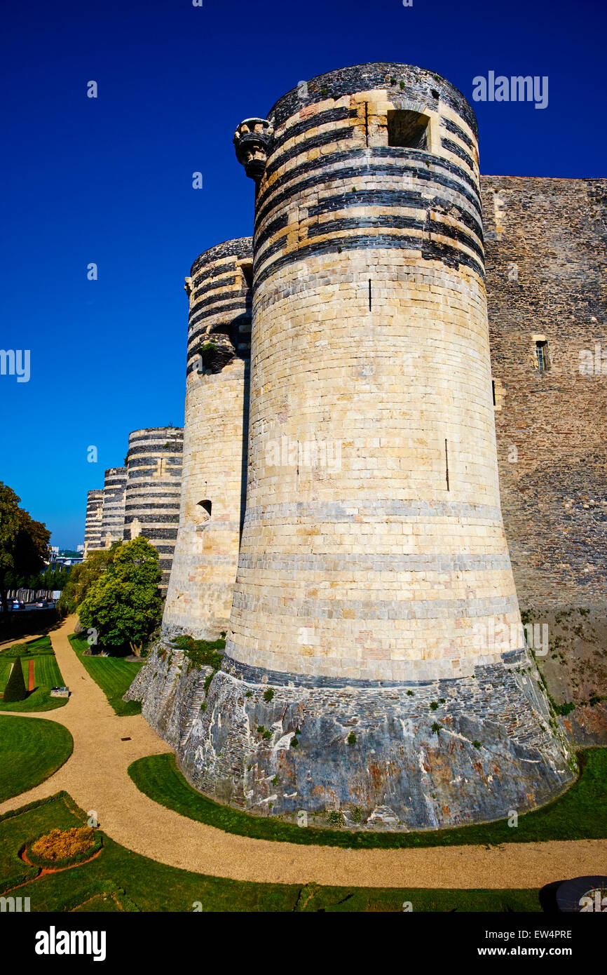 Frankreich, Maine-et-Loire, Angers, das Schloss von Saint-Louis gebaut Stockfoto