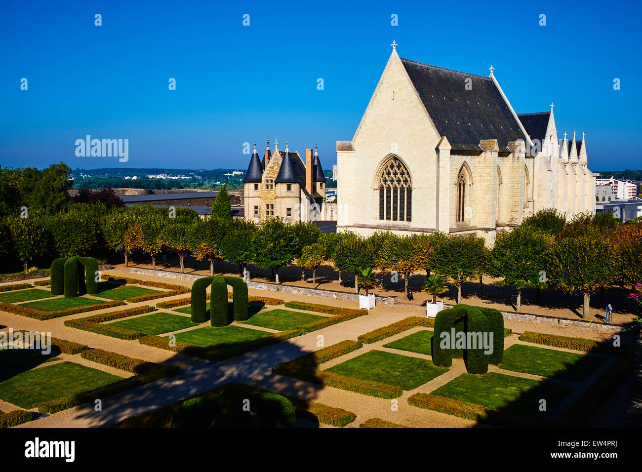 Frankreich, Maine-et-Loire, Angers, Kapelle und Königshaus in der Burg von Saint Louis gebaut Stockfoto