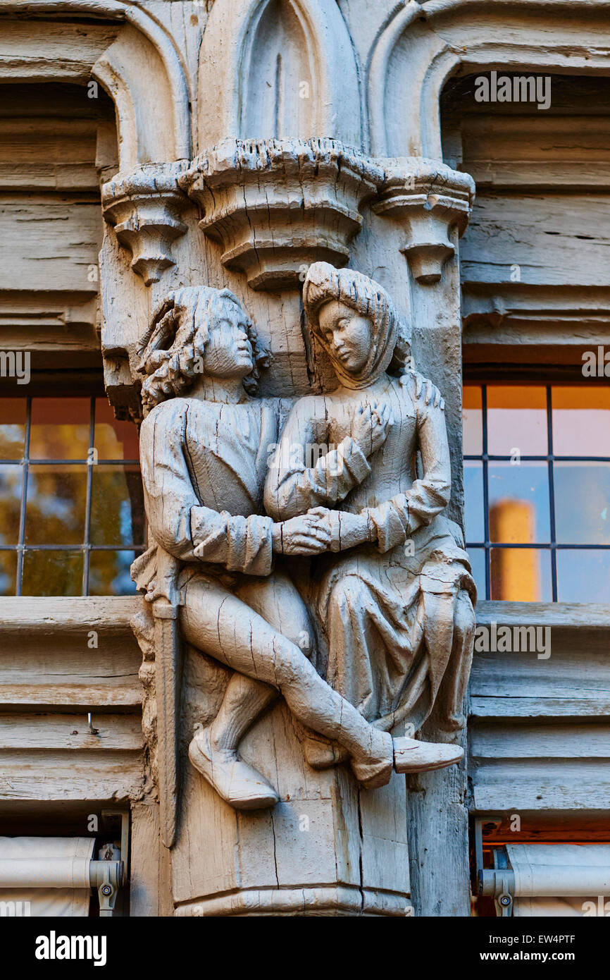 Frankreich, Maine-et-Loire, Angers, Adam Haus aus dem 16. Jahrhundert Stockfoto