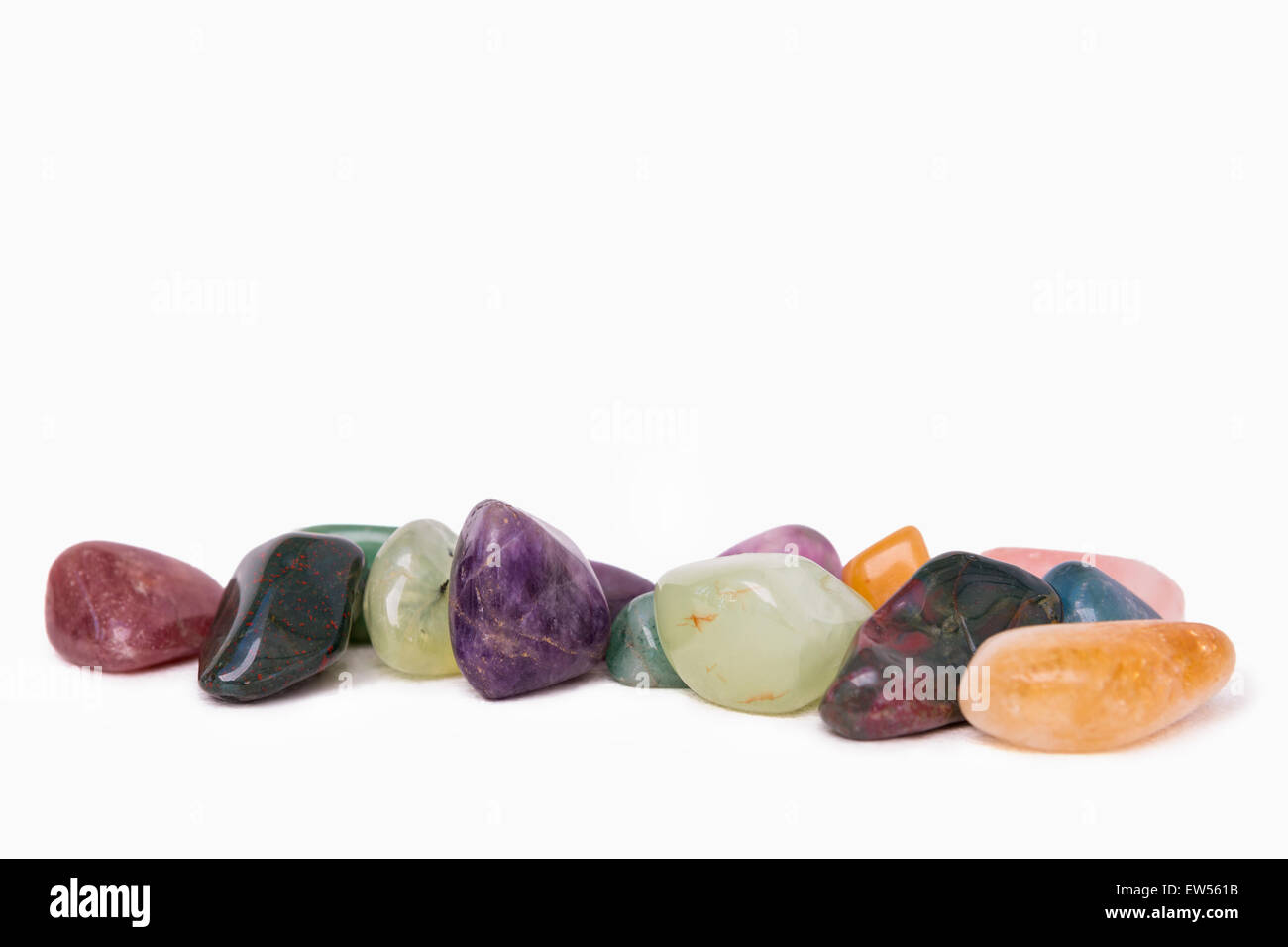 Bunten Steinen für alternative Medizin Stockfoto