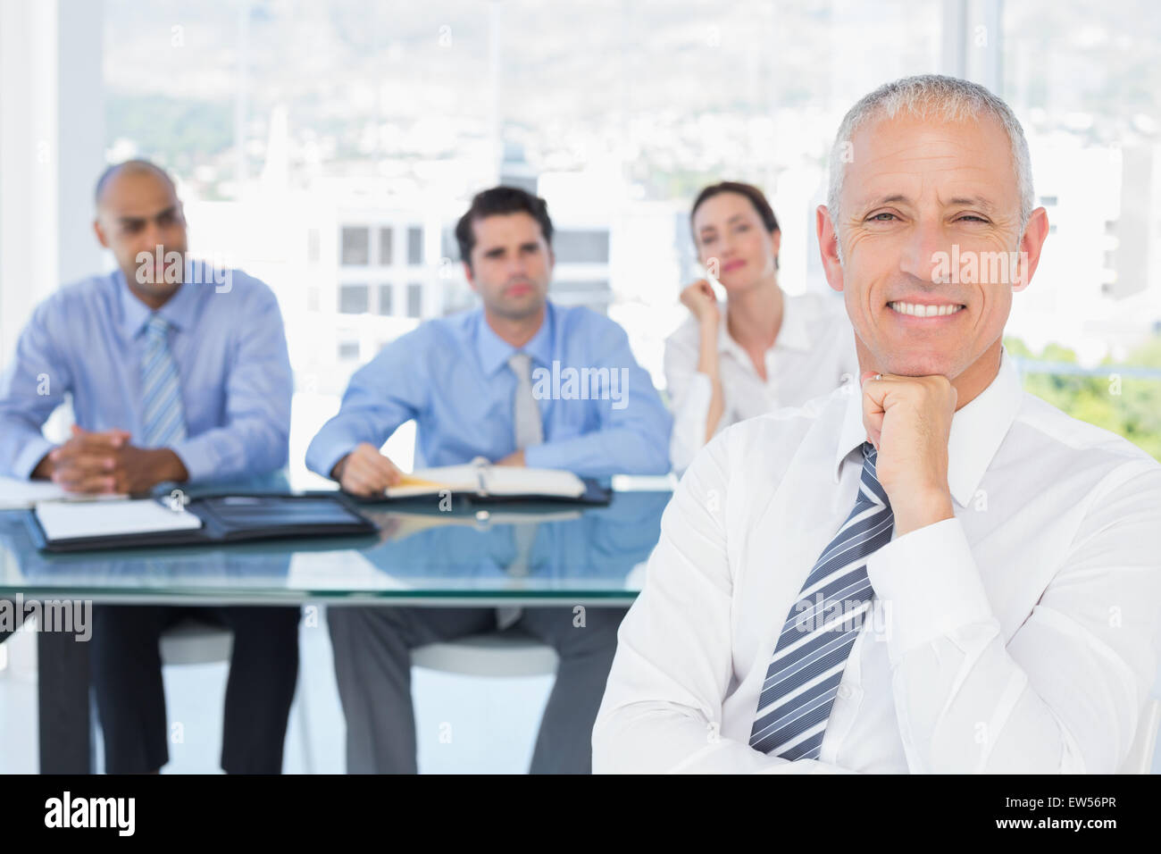 Business-Team während der Sitzung Stockfoto