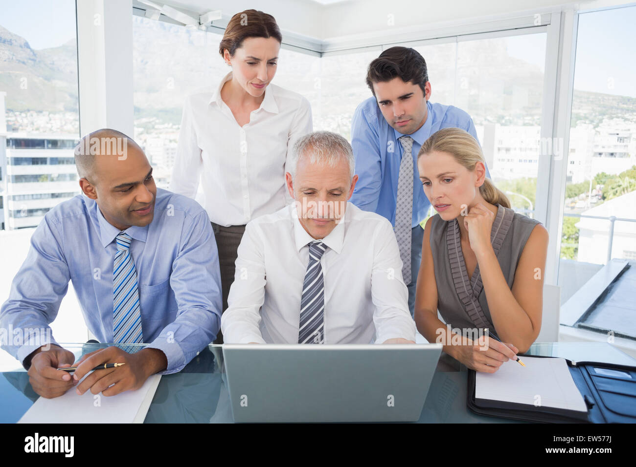 Business-Team während der Sitzung Stockfoto