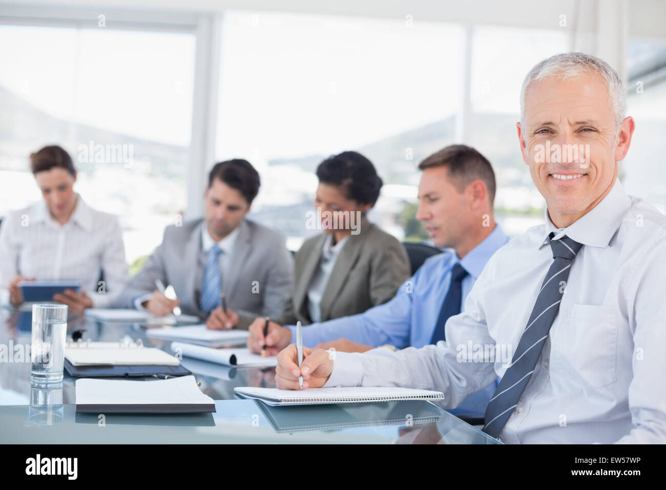 Business-Team während der Sitzung Stockfoto