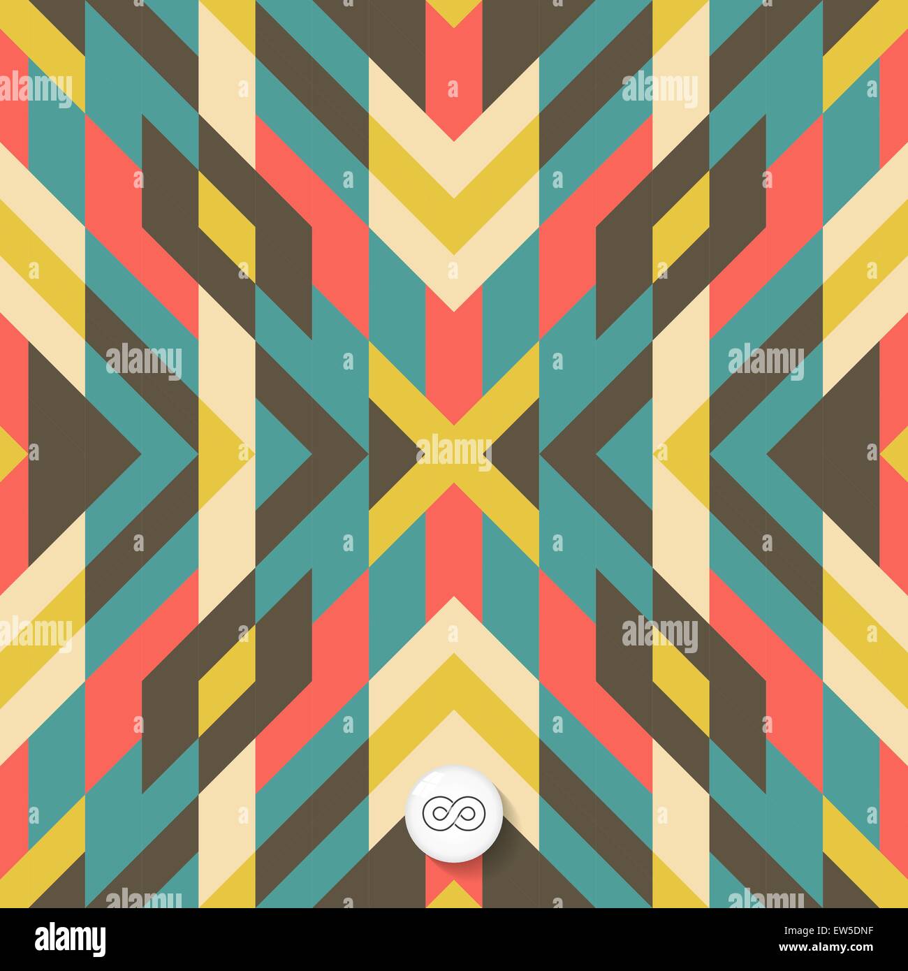 Nahtlose Mosaikmuster. Geometrischen Hintergrund. Vektor-Illustration. Für Wallpaper, Hintergründe, Web-Sites verwendet werden. Stock Vektor