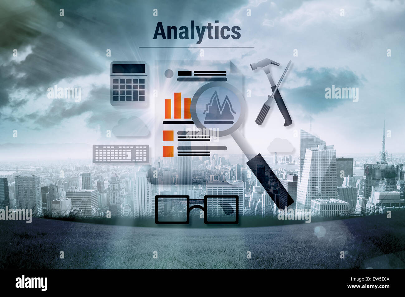 Zusammengesetztes Bild von Business analytics Stockfoto