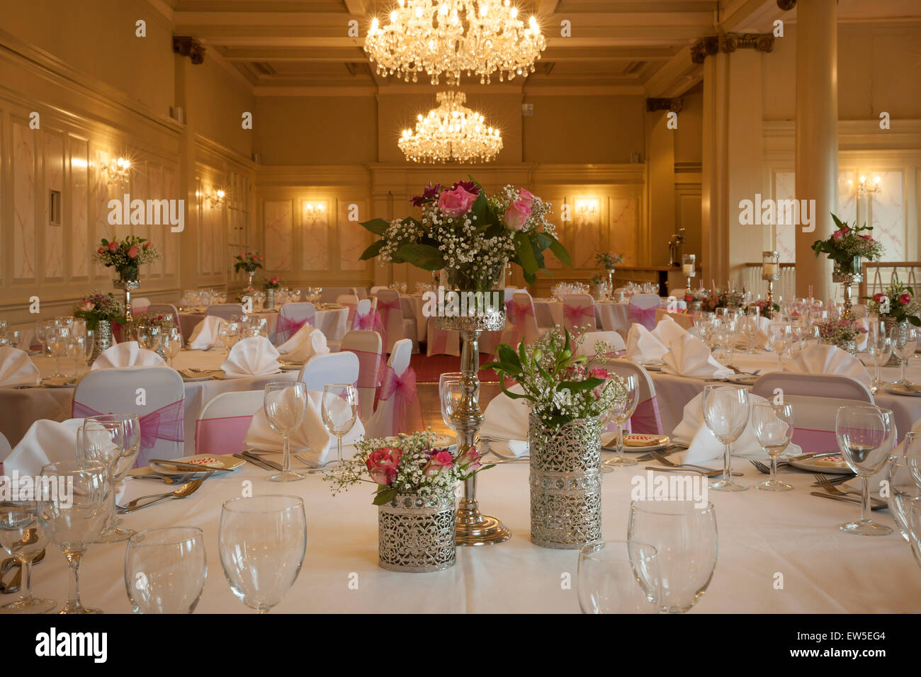 Hochzeit Veranstaltungsort Maßgedecke Stockfoto