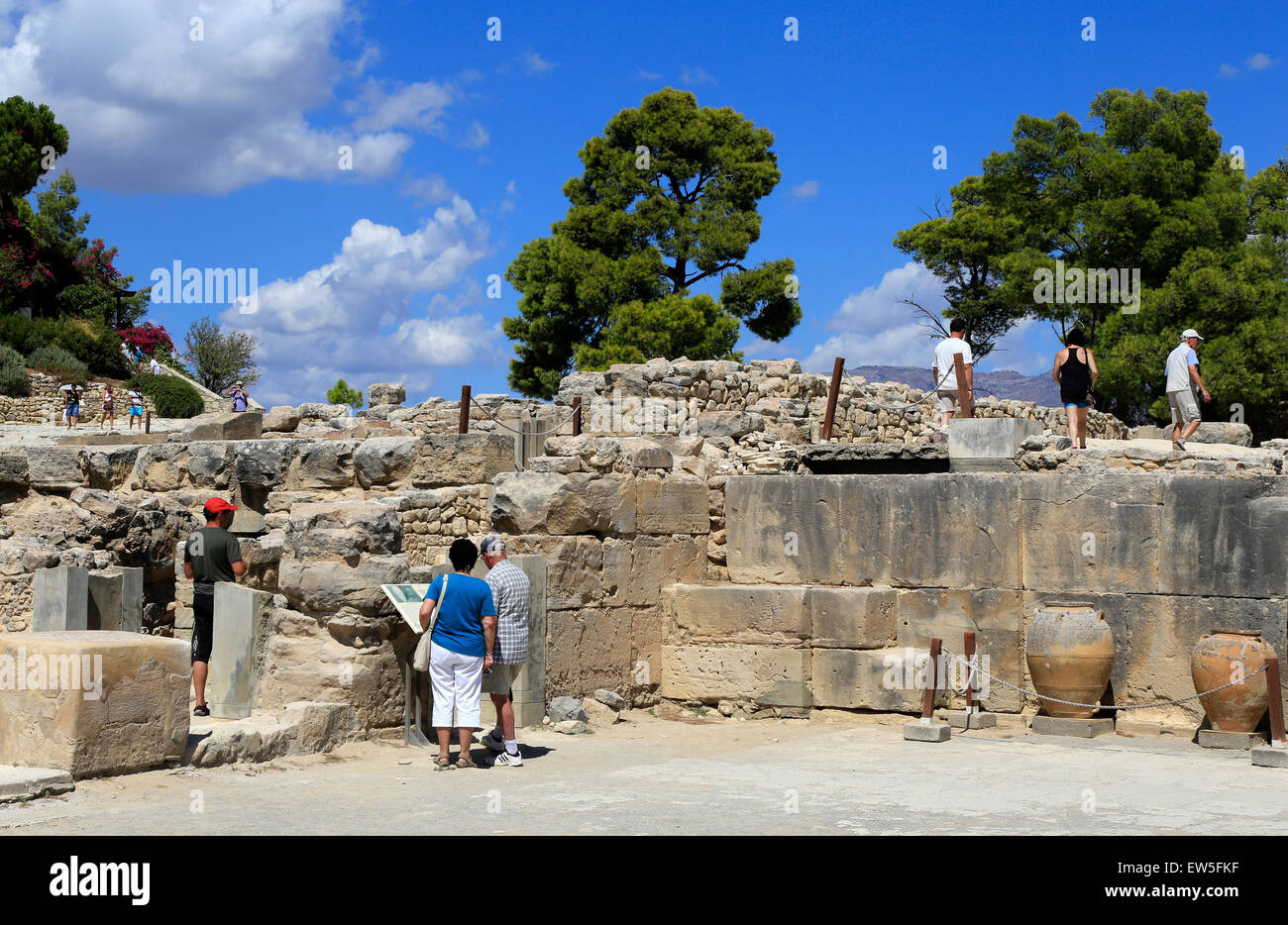 Phaistos, Griechenland, Ruinen des Palastes von Phaistos auf Kreta Stockfoto