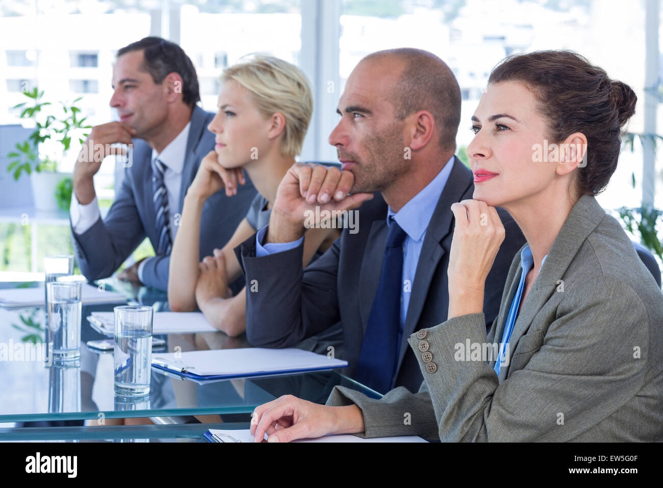 Business-Team mit einem Treffen Stockfoto