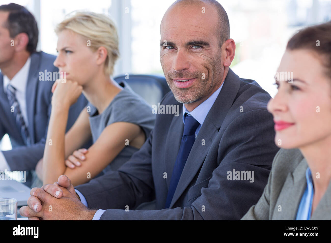 Business-Team mit einem Treffen Stockfoto