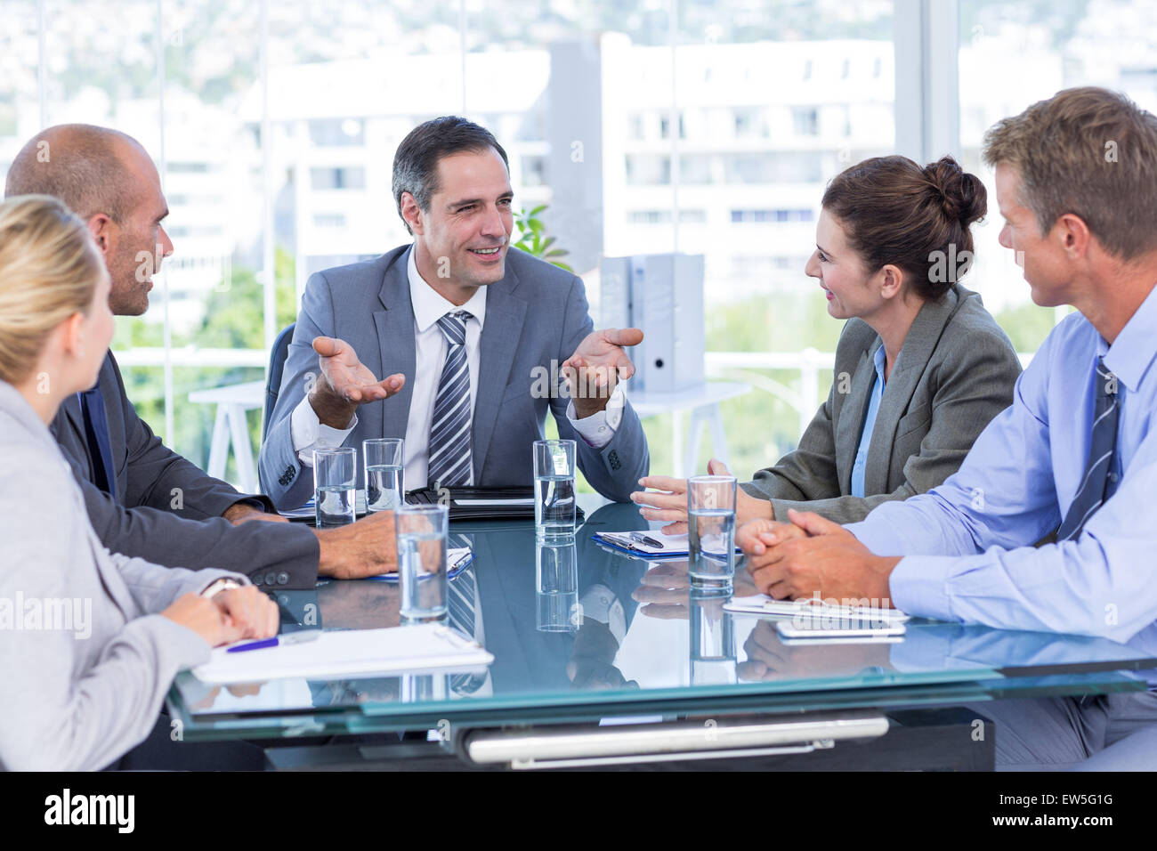 Business-Team während der Sitzung Stockfoto