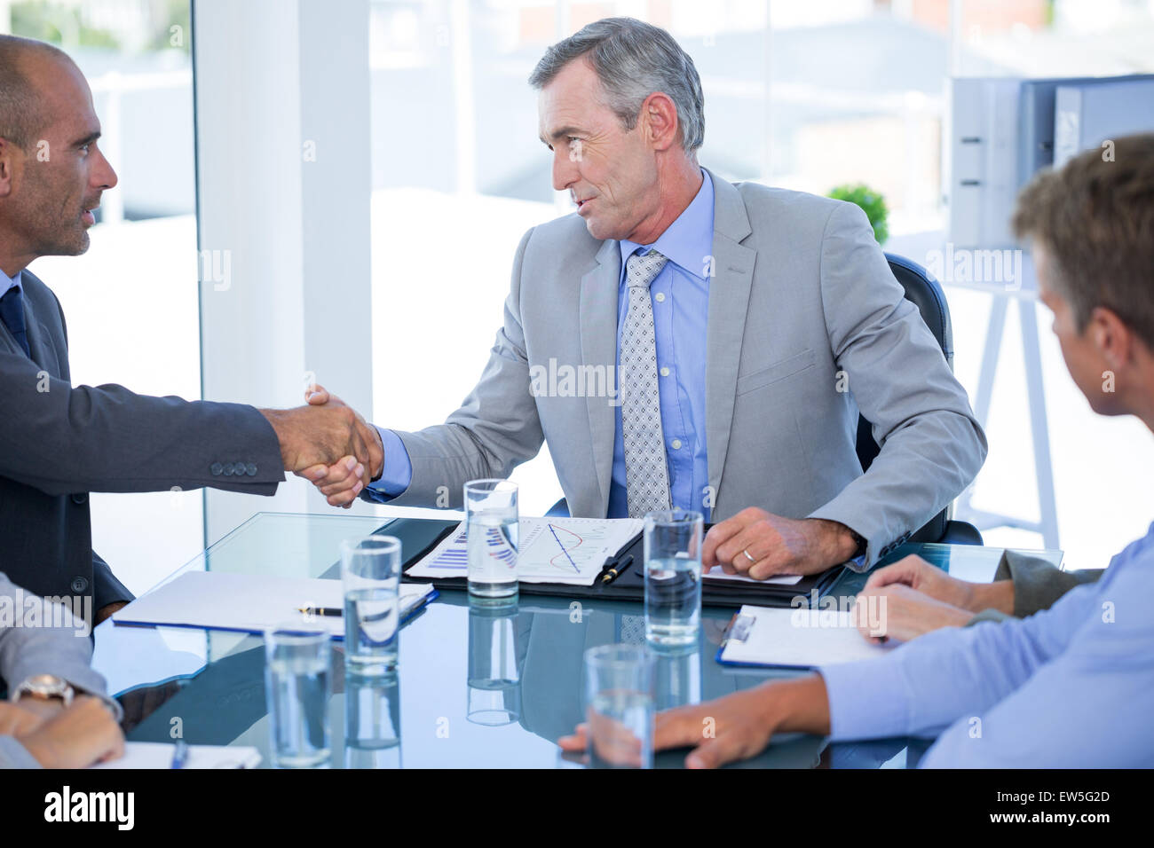 Business-Team während der Sitzung Stockfoto