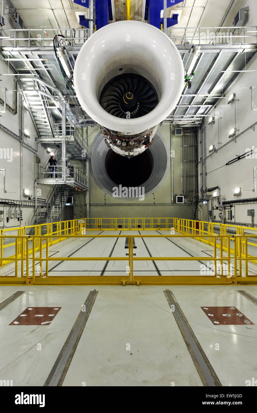 Mahlow, Deutschland, neue Flugzeuge Motor Versuchsanlage von Rolls-Royce Deutschland Stockfoto