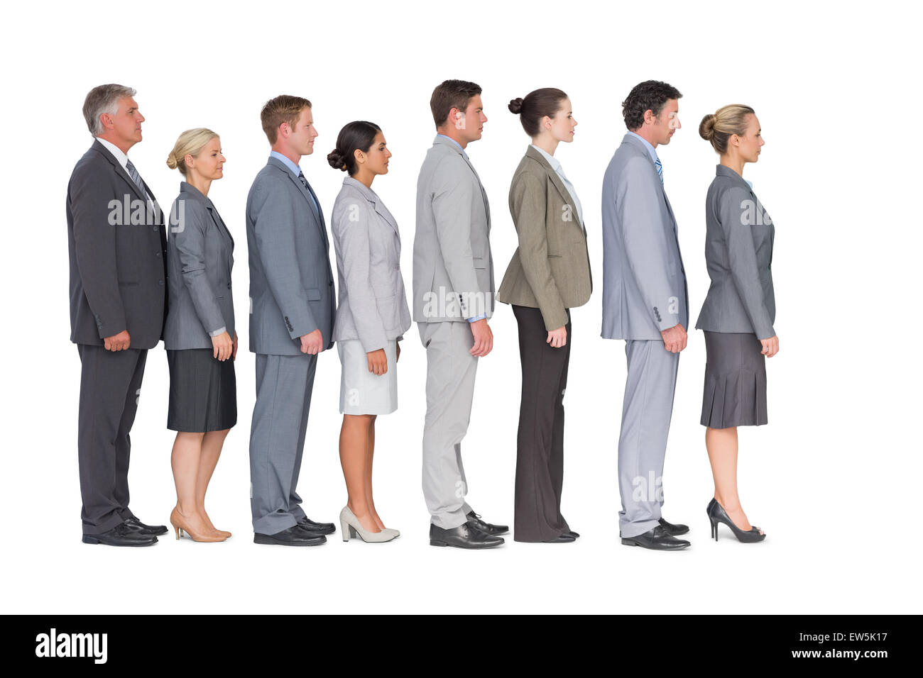 Business Team stehend in Reihe Stockfoto