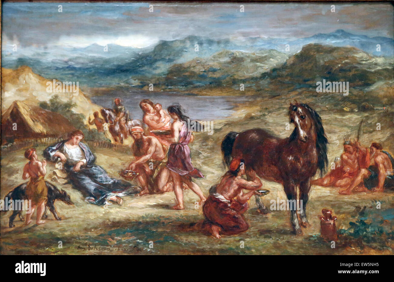 Eugène Delacroix (1798-1863). Französischer Maler. Madame Henri Francois Riesener (1786-1847), 1835. Öl auf Leinwand. Stockfoto