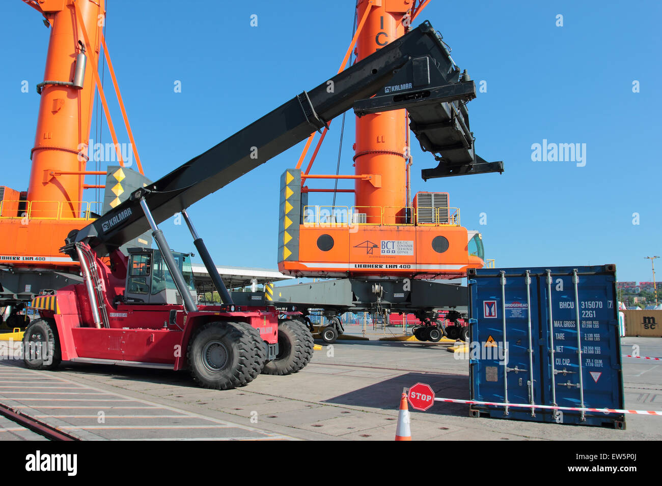 Baltic Containerterminal, Hafen von Gdynia, Polen Stockfoto