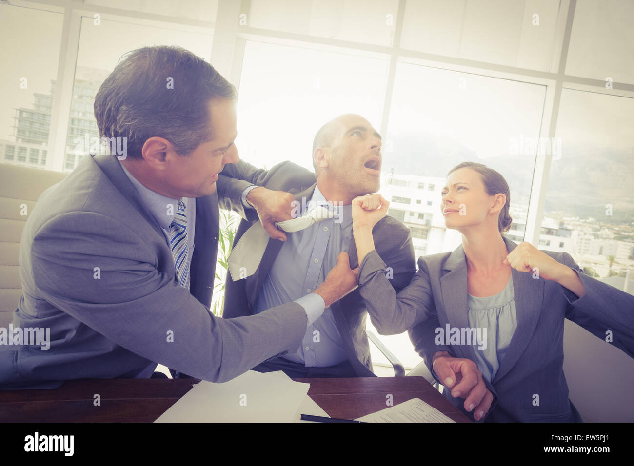 Streit in Business-team Stockfoto