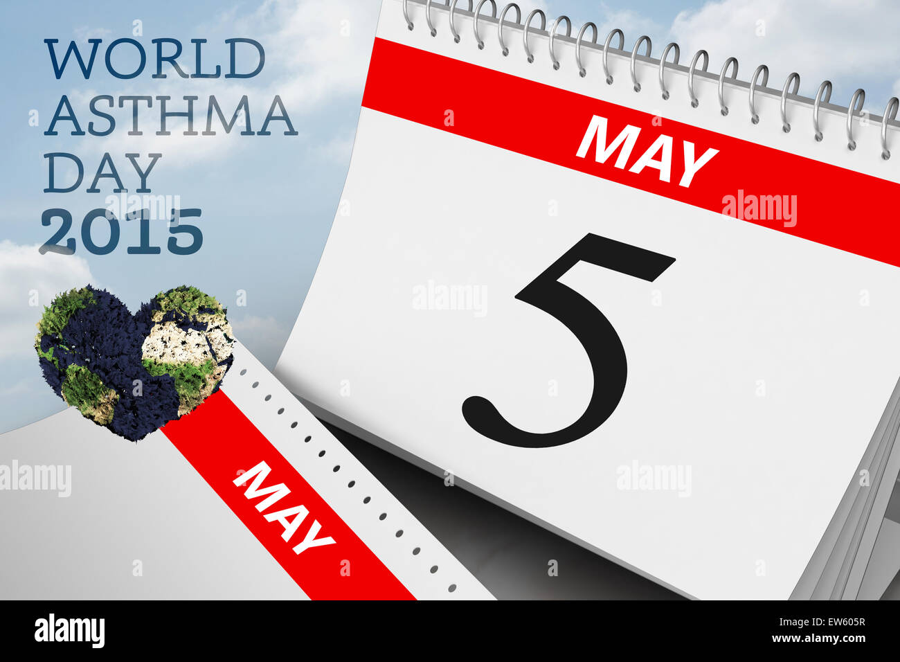 Zusammengesetztes Bild der Welt-Asthma-Tag Stockfoto