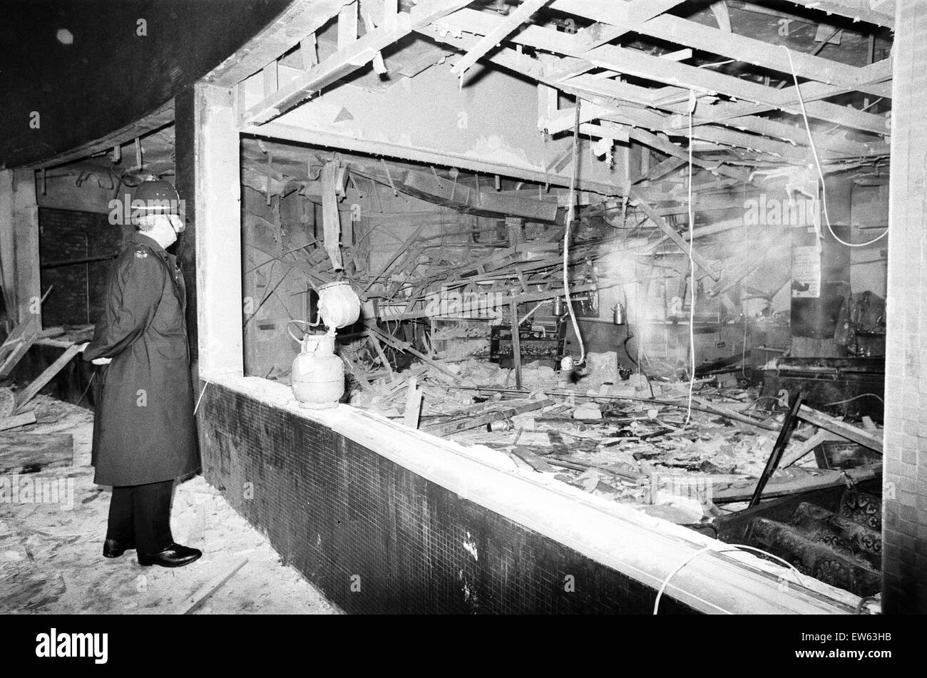Die Bombenangriffe auf Birmingham Pub fand am Donnerstag, 21. November 1974 und der Provisional IRA zugeschrieben wurden. Die Geräte wurden in zwei zentralen Birmingham Kneipen: Mulberry Bush am Fuße der Rotunde und der Taverne in der Stadt, einen Keller Stockfoto