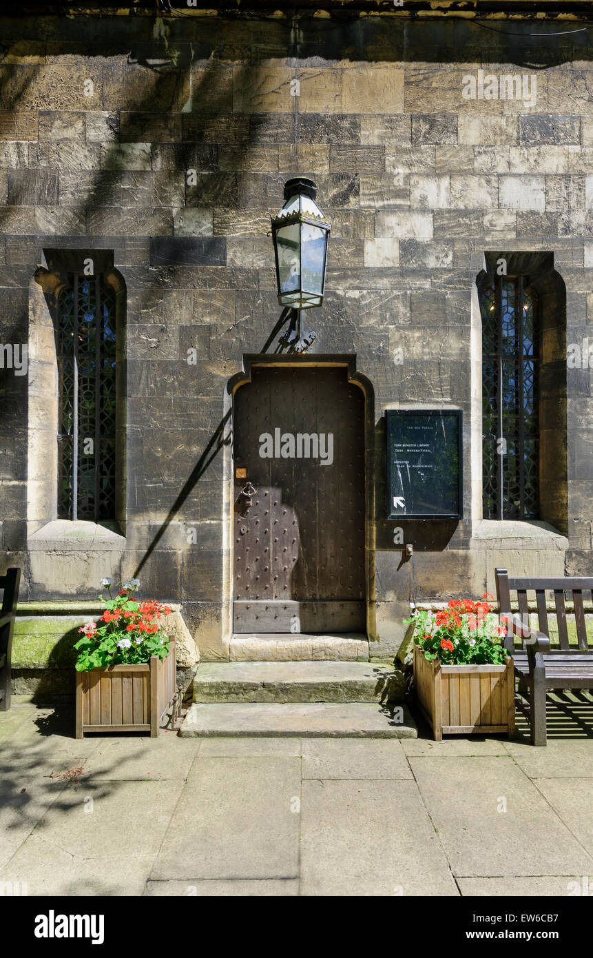 Das alte Schloss Bibliothek York Minster Stockfoto
