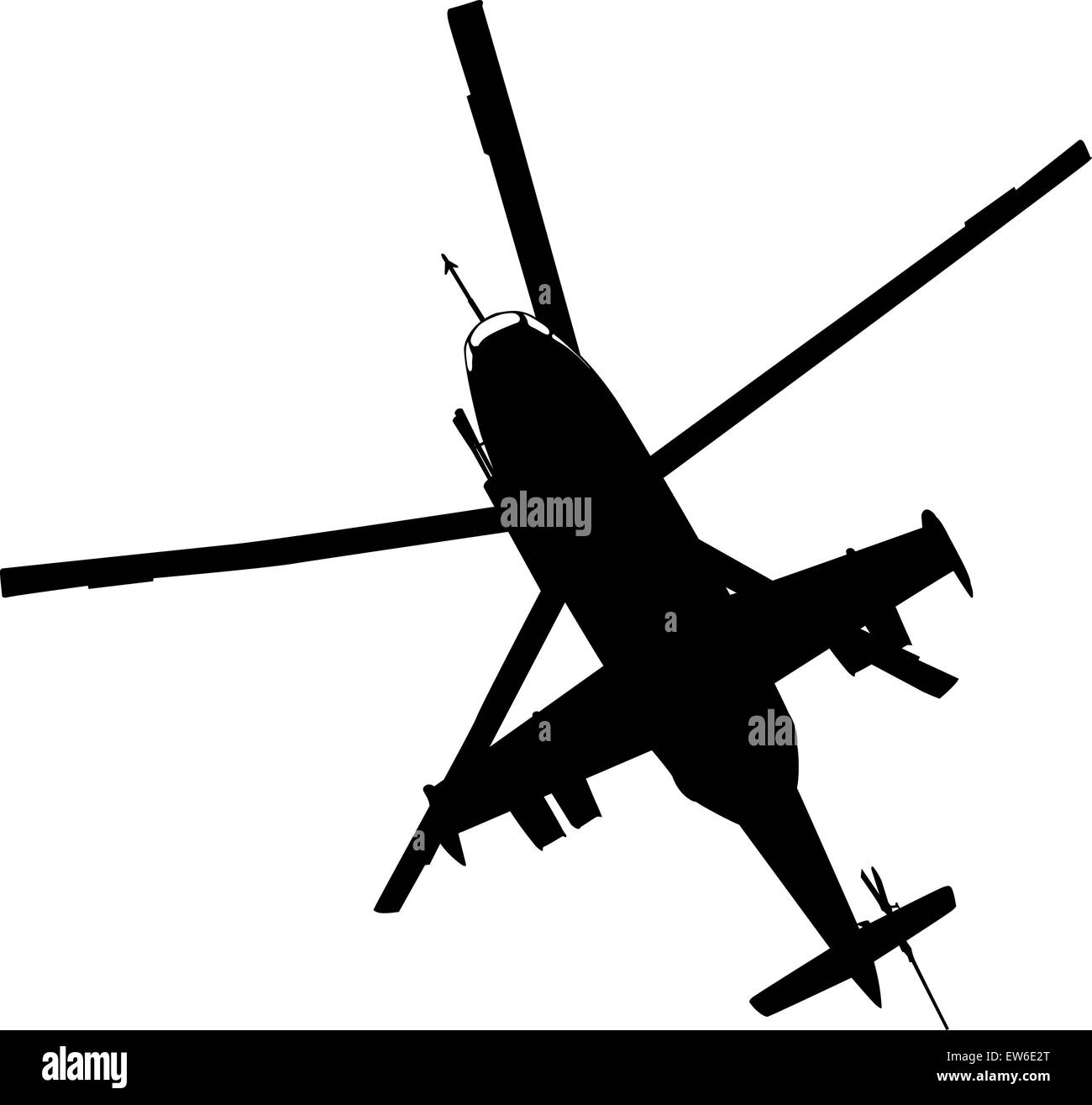 Hubschrauber-silhouette Stock Vektor