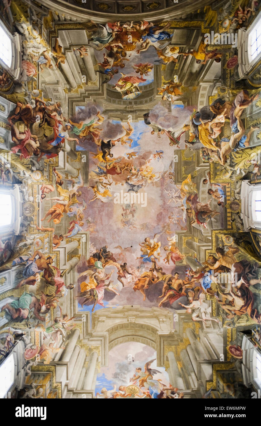 Kirche des Heiligen Ignatius von Loyola auf dem Campus Martius in Rom, Italien. Stockfoto