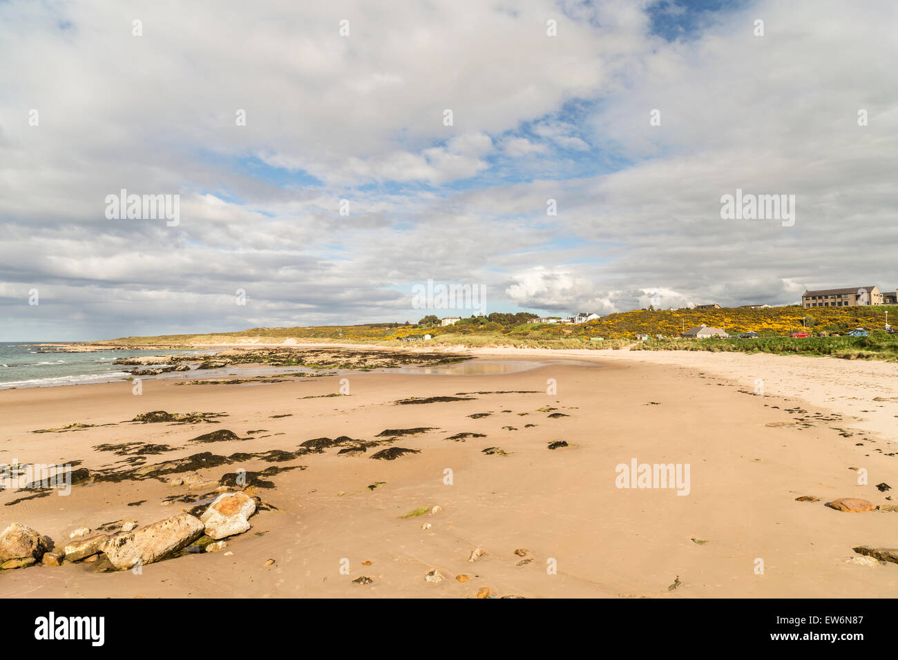 Hopeman Strand auf den Moray Firth in Schottland. Stockfoto