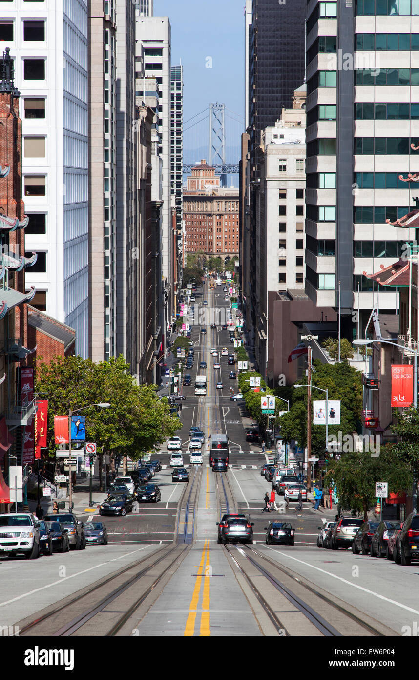 California Street, San Francisco, USA Stockfoto