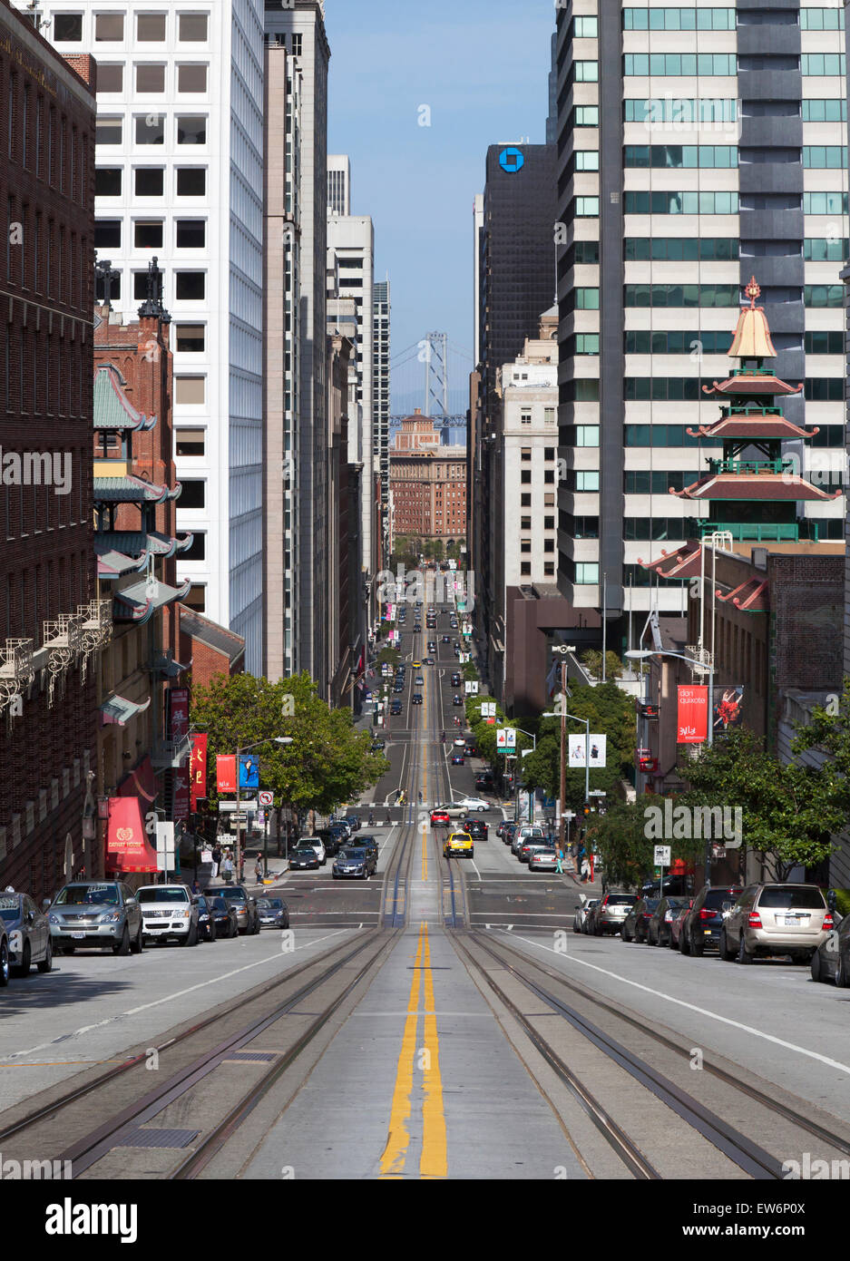 California Street, San Francisco, USA Stockfoto