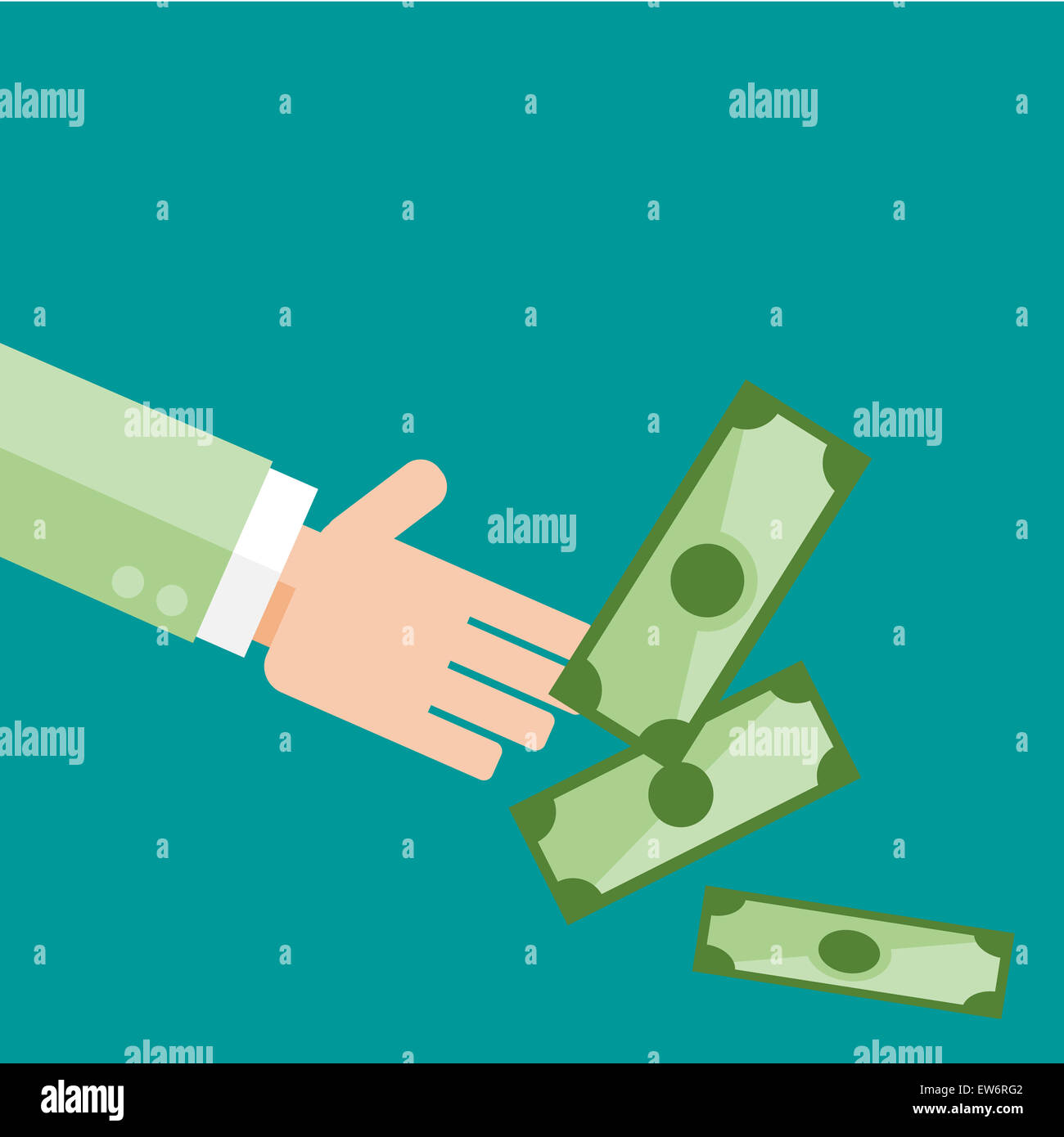 Geschäftsmann bares Geld Stockfoto