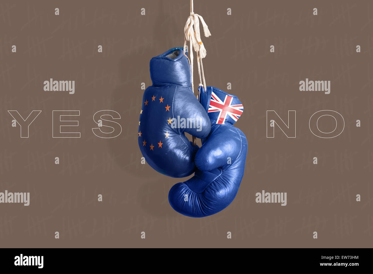 Brexit Symbol des Referendums UK Vs EU Stockfoto