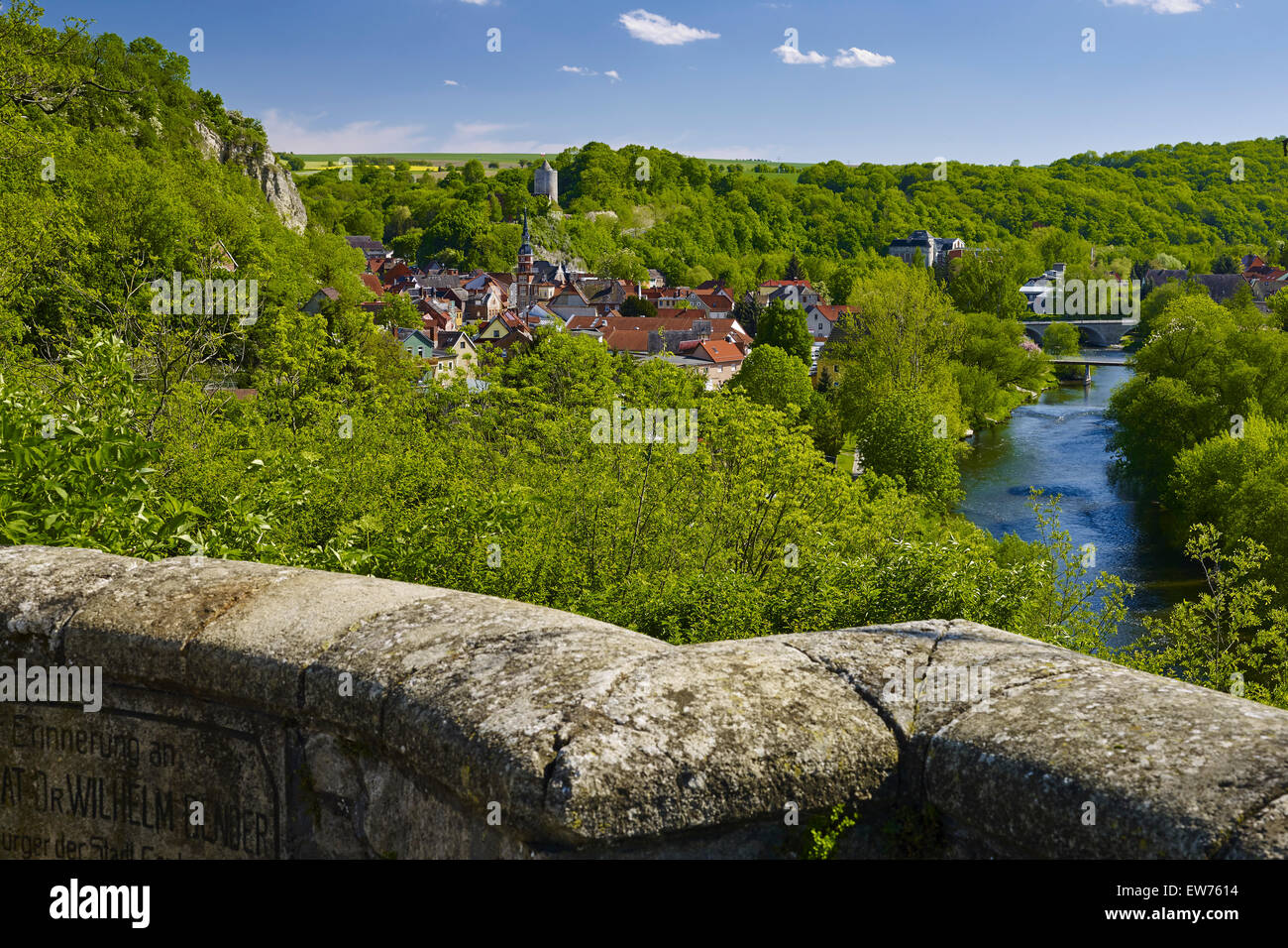 Blick über Camburg, Thüringen, Deutschland Stockfoto