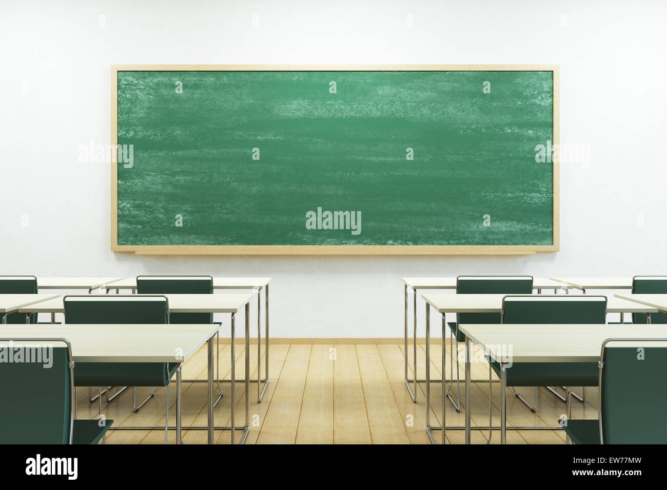 leere Klassenzimmer mit blackboard Stockfoto