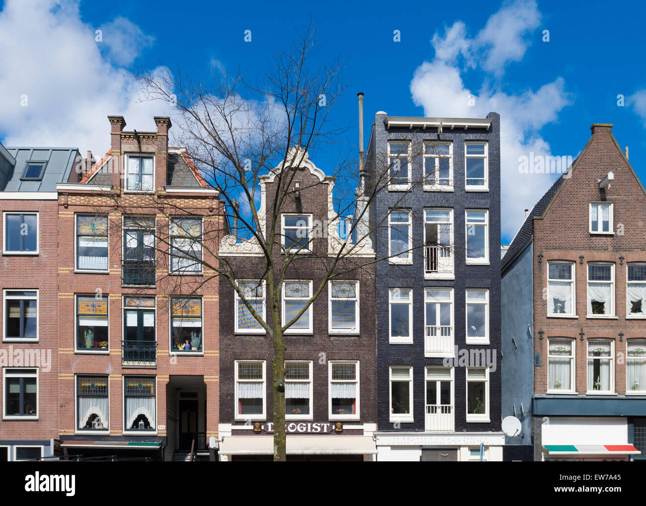 Fassaden der monumentale Häuser im Zentrum von amsterdam Stockfoto