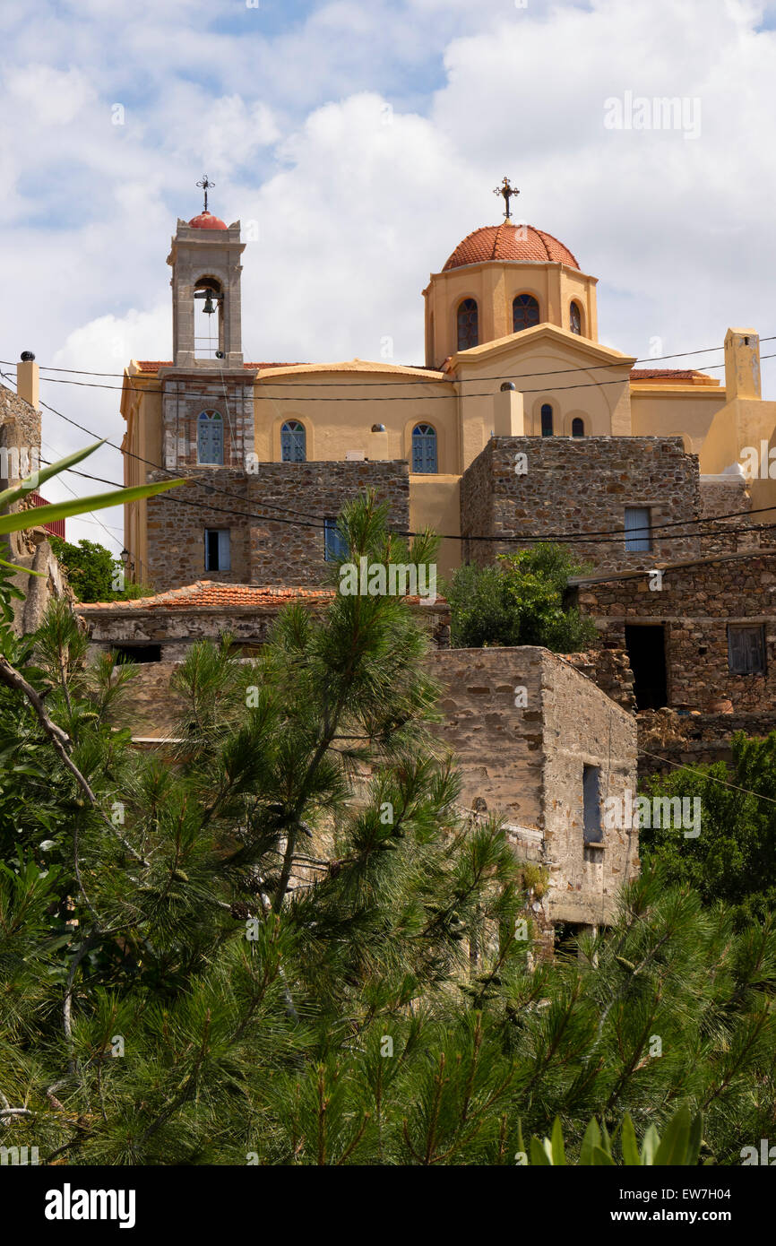 Saint George orthodoxe Kirche in Volissos, eines der schönsten Dörfer auf der Insel Chios, Griechenland Stockfoto