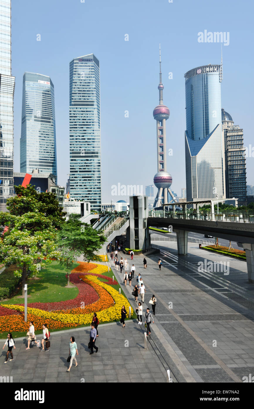 Shanghai Pudong City World Financial Center China Stockfoto