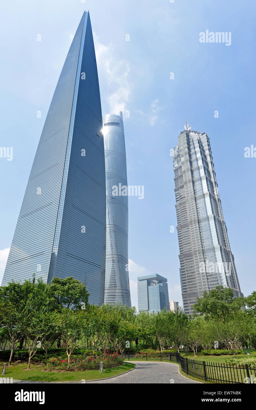 Shanghai Pudong City World Financial Center China Stockfoto